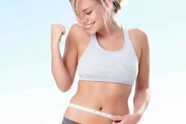 woman happy after fat reduction treatment Bicester