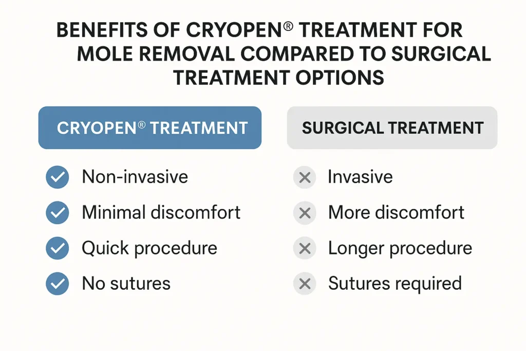 Benefits of facial mole removal Bicester - call our team today to book a consultation