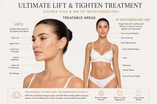 Areas of the body that can be treated - ultimate skin tighten treatment Bicester