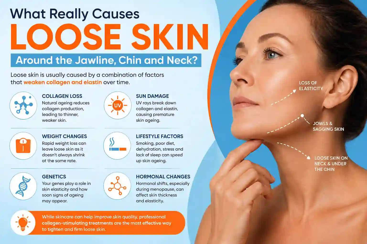 What Really Causes Loose Skin Around the Jawline, Chin and Neck Bicester?